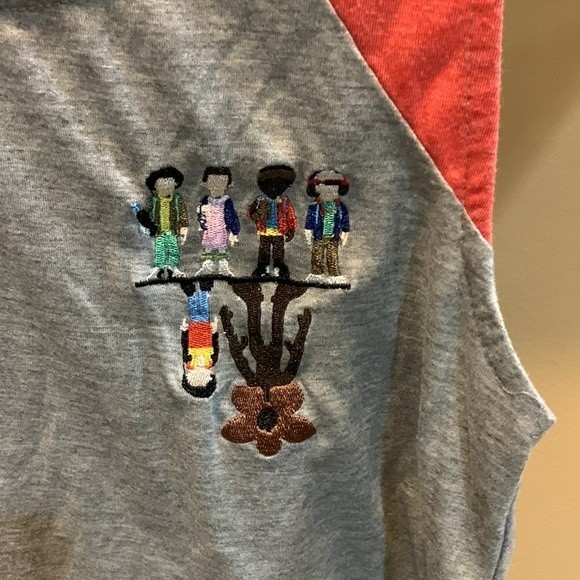 Netflix Stranger Things Embroidered Character Colorblock Tank Top - Picture 2 of 5